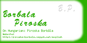 borbala piroska business card